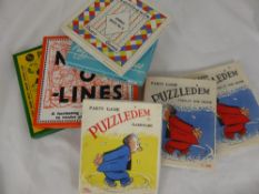 A Collection of Miscellaneous Vintage (circa 1950) Party Games and Party Games Books, including