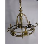 An Antique Regency Style Light Fitting, the light fitting having lion mask head and beaded