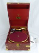 "His Master's Voice" Portable Gramophone, model no. 101G etc., complete with case, manufactured by