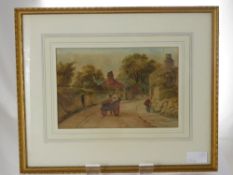 B.W. Haddon, (Exh 1884 - 1911), A 19th Century water colour on paper depicting a village scene