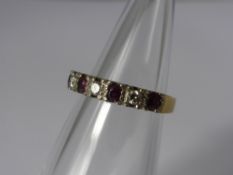 A Lady's 18 ct Ruby and Diamond Ring, size I, approx 2.8 gms