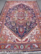 A Vintage Middle Eastern Rug, multi coloured, approx 208 x 308 cms.