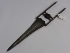 An Antique Indian Katar Push Dagger, the dagger having ribbed blade, approx 23 cms long.