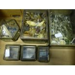 A Miscellaneous Collection of Cut Glass and Brass Collector's Boxes of various shapes and sizes. (