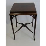 A Mahogany Chinese Chippendale Style Square Occasional Table, approx 48 x 48 x 70 cms.