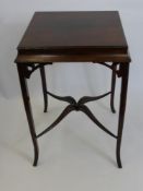 A Mahogany Chinese Chippendale Style Square Occasional Table, approx 48 x 48 x 70 cms.