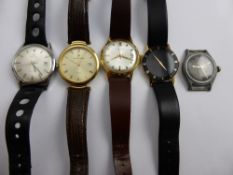 A Collection of Gentleman's Vintage and other wrist watches, including Tissot Automatic Visodate