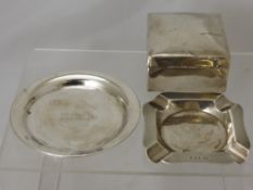 Miscellaneous Silver, including a circular pin dish inscribed 'St Georges Day 1961' Birmingham