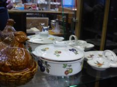 Miscellaneous Pottery, including Port Merrion Egg Container, Worcester 'Evesham' ware Serving and