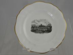 A Sparks Worcester Plate, depicting the City of Worcester, by appointment to HM Queen Adelaide and