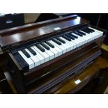 A Vintage Mahogany Cased Harmonium (sympathetic restoration required).