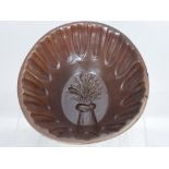 A Salt Glaze Pie Mould, the mould depicting a wheat sheaf. (1)