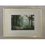 Mark Spain Limited Edition Print, of an etching entitled "Rambler's Trail" No. 110/200 published