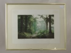 Mark Spain Limited Edition Print, of an etching entitled "Rambler's Trail" No. 110/200 published