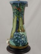 A Moorcroft 'Verney' New Forest Series Lamp Base, Rachel Bishop dated 1997 approx 30 cms high.