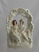 A 19th Century Flatback Figure of a Bride and Groom.