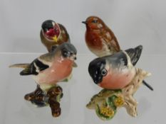 A Miscellaneous Collection of Beswick Birds, including Robin, Gold Finch, Chaffinch and Bull