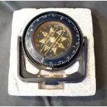 A Gimballed Ships Compass, by Heath Marine of London, in original packaging.