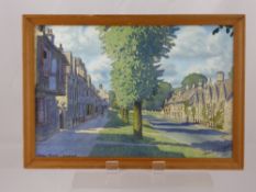 Robert G Upton, two water colours entitled "Cotswold Houses, Burford" signed lower right and dd 1944