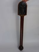 An Antique Mahogany Barometer by Redpath, Stirling, the barometer having chequered band inlay to