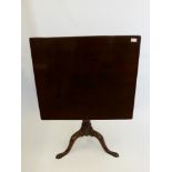 A Georgian Mahogany Tilt Top Table, on pad feet approx 60 x 75 cms.