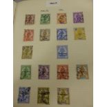 A Green Portland Stamp Album, George - QEII British Commonwealth, including Jamaica, Kenya, Lesotho,