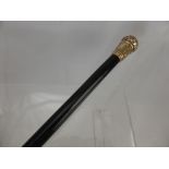 A Victorian Ebony and White Metal Fancy Top Walking Cane.