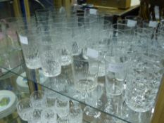 A Miscellaneous Collection of Edwardian and other Cut Glass and Etched Glass Tumblers, (approx 21)