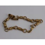 A Lady's 9ct Gold Link Bracelet, approx wt 6.5 gms.