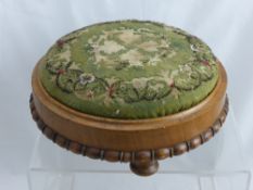 A Victorian Rose Wood Foot Stool.