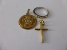 A Collection of Miscellaneous Jewellery, including 18 ct yellow gold 750 hallmark cross together