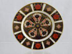 Eight Royal Crown Derby Imari Pattern Gilded Side Plates, approx 16 cms dia, pattern  no. 1128.