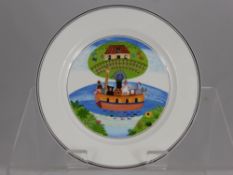 Six Villeroy & Boch 'Design Naif' Porcelain Plates, Laplau nr 1 to 6 approx 27 cms