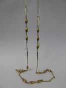 A Lady's 9 Ct Yellow Gold 375 Hallmark Necklace, approx 80 cms long, approx wt 21 gms.