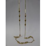 A Lady's 9 Ct Yellow Gold 375 Hallmark Necklace, approx 80 cms long, approx wt 21 gms.