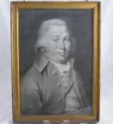 A Sepia Black and White Portrait of a Gentleman, approx 52 x 35 cms, label to verso.