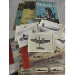 A Collection of Miscellaneous Aircraft Related Literature and post cards including black and white