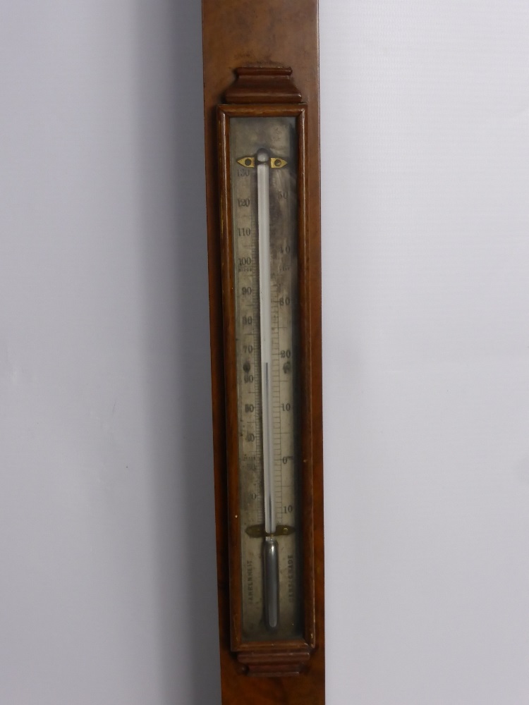 A Late 19th Century Walnut Wall Mounted Mercury Stick Barometer, J A Cargory Bull Street Birmingham, - Image 2 of 2