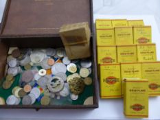 A Collection of Miscellaneous Items, including Will's Cigarette Cards, coins, RAF and air training