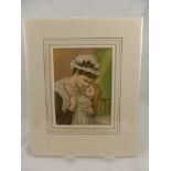 A Large Quantity of 19th Century Mounted Prints, in cellophane including Human Interest,