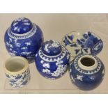 A Collection of Miscellaneous 19th Century and other Blue and White Chinese Porcelain, including