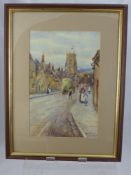 H. Hughes Richardson, Watercolour on Paper depicting Gloucester Street, Winchcombe, signed lower