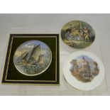 A Quantity of 19th Century Pot Lids, depicting a fisherman, a tooth extraction and a castle. (3)