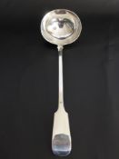 A Solid Silver Scottish Hallmark Punch Ladle, dd 1839 mm J.H. & Co., approx wt 200 gms.