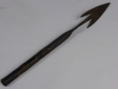 An Indo Persian Spearhead, spearhead and shank approx 36 cms.