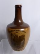 A Royal Doulton Lambeth Ware Two Tone Stone Ware Flagon, with advertising print  'Ye Olde Cheshire