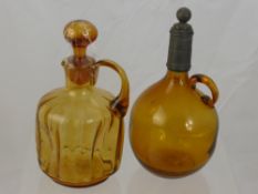 A 19th Century Amber Coloured Decanter for John Robinson & Sons, Dundee signed Old Scotch Whisky,