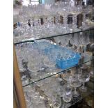 A Collection of Miscellaneous Glasses, including five champagne flutes, six champagne bowls, six red