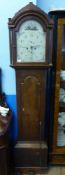 An Early 19th Century Oak Cased 'Bridges of Ipswich' Long Case Clock, with enamel face, date and