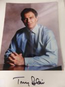 A Coloured Photograph, the mount signed Tony Blair, approx 15 x 19 cms.